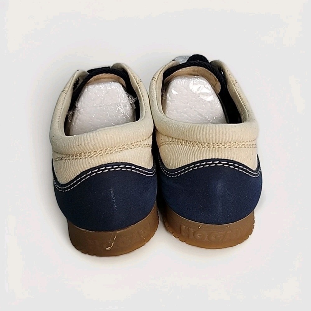 Hogan Ema Sneakers Women 7.5 Canvas Leather Luxury Italian Designer Classic - Picture 3 of 11